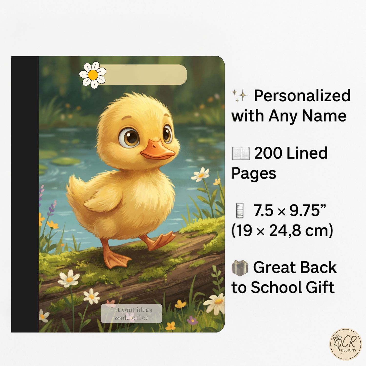 Woodland Duckling Composition Notebook