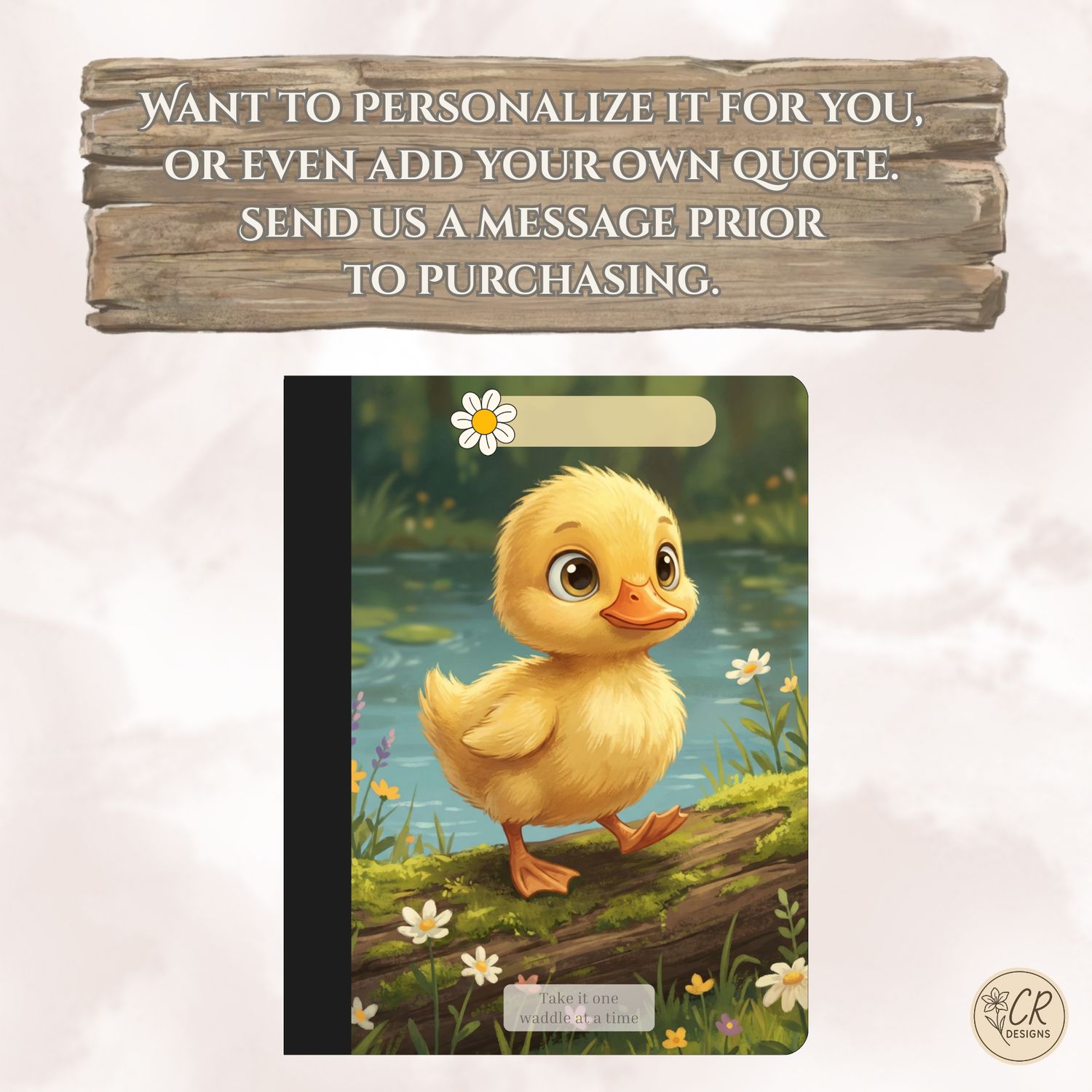 Woodland Duckling Composition Notebook