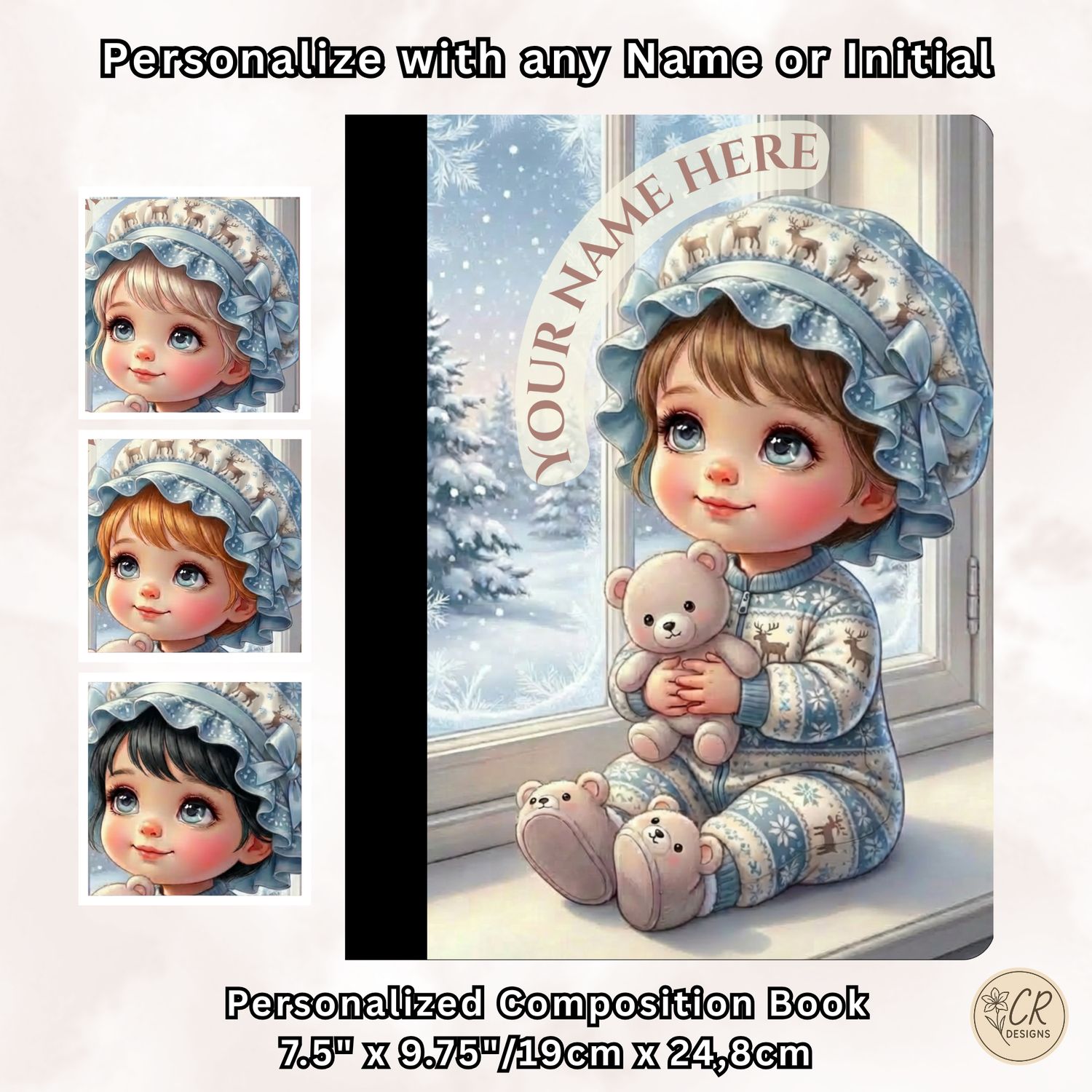 Snowflake Snuggle Baby Composition Notebook