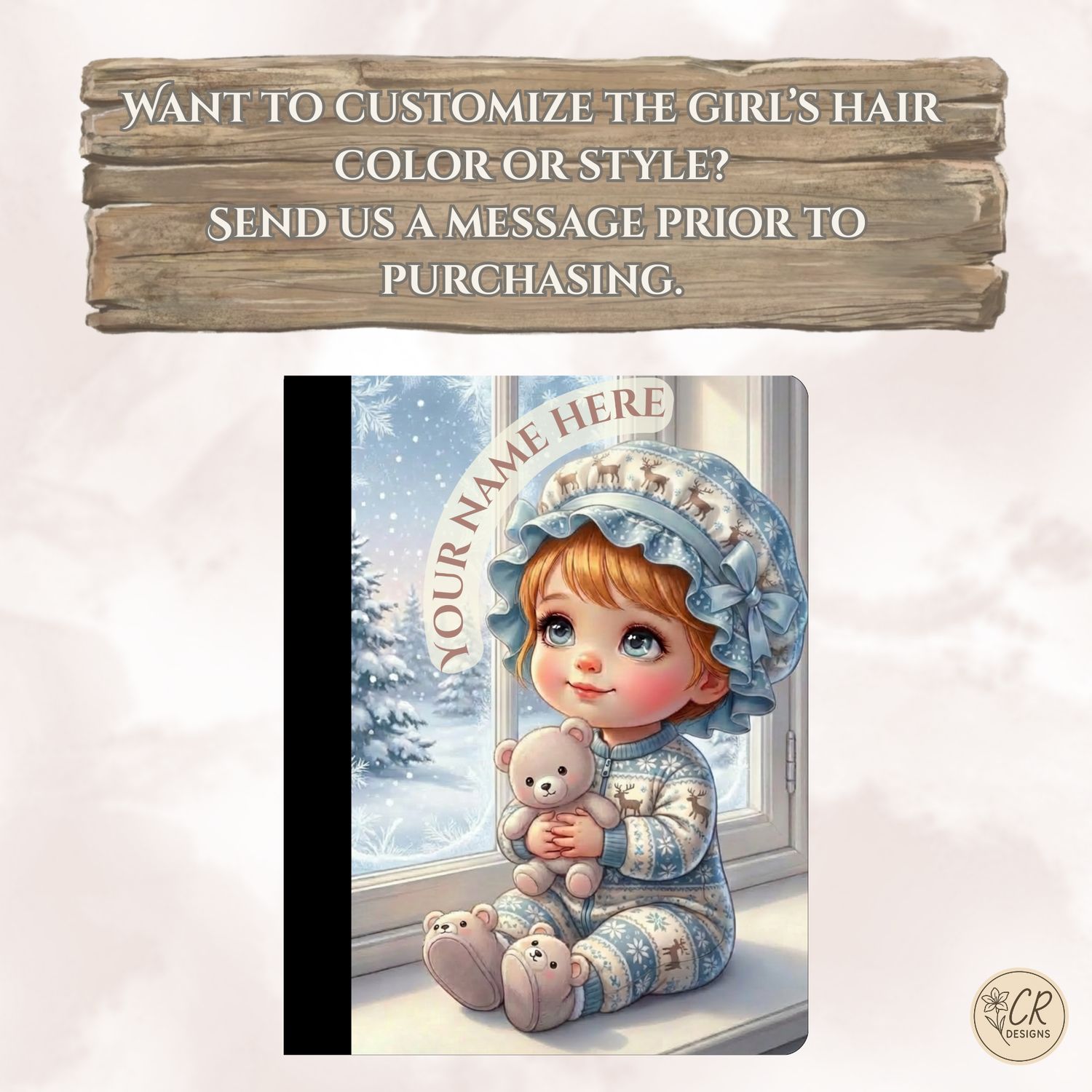 Snowflake Snuggle Baby Composition Notebook