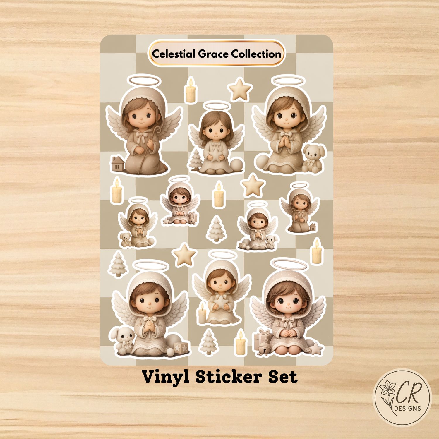 Celestial Grace Collection | Angel Vinyl Sticker Set