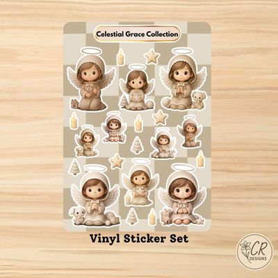 Celestial Grace Collection | Angel Vinyl Sticker Set
