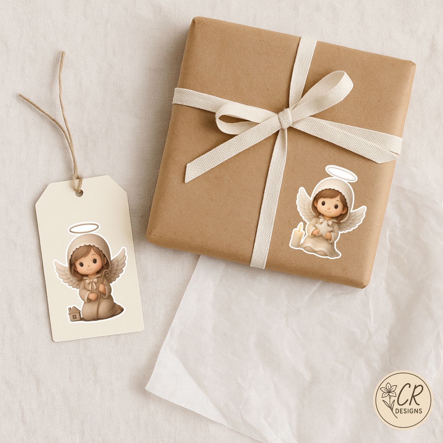 Celestial Grace Collection | Angel Vinyl Sticker Set