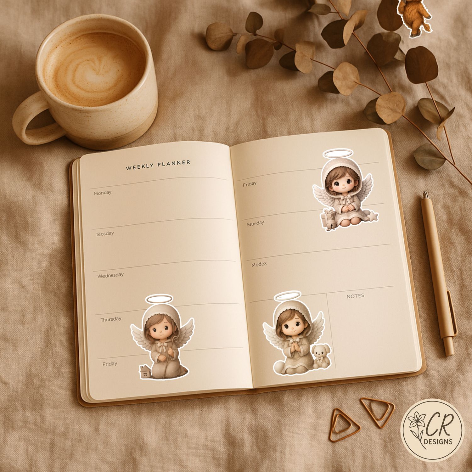 Celestial Grace Collection | Angel Vinyl Sticker Set