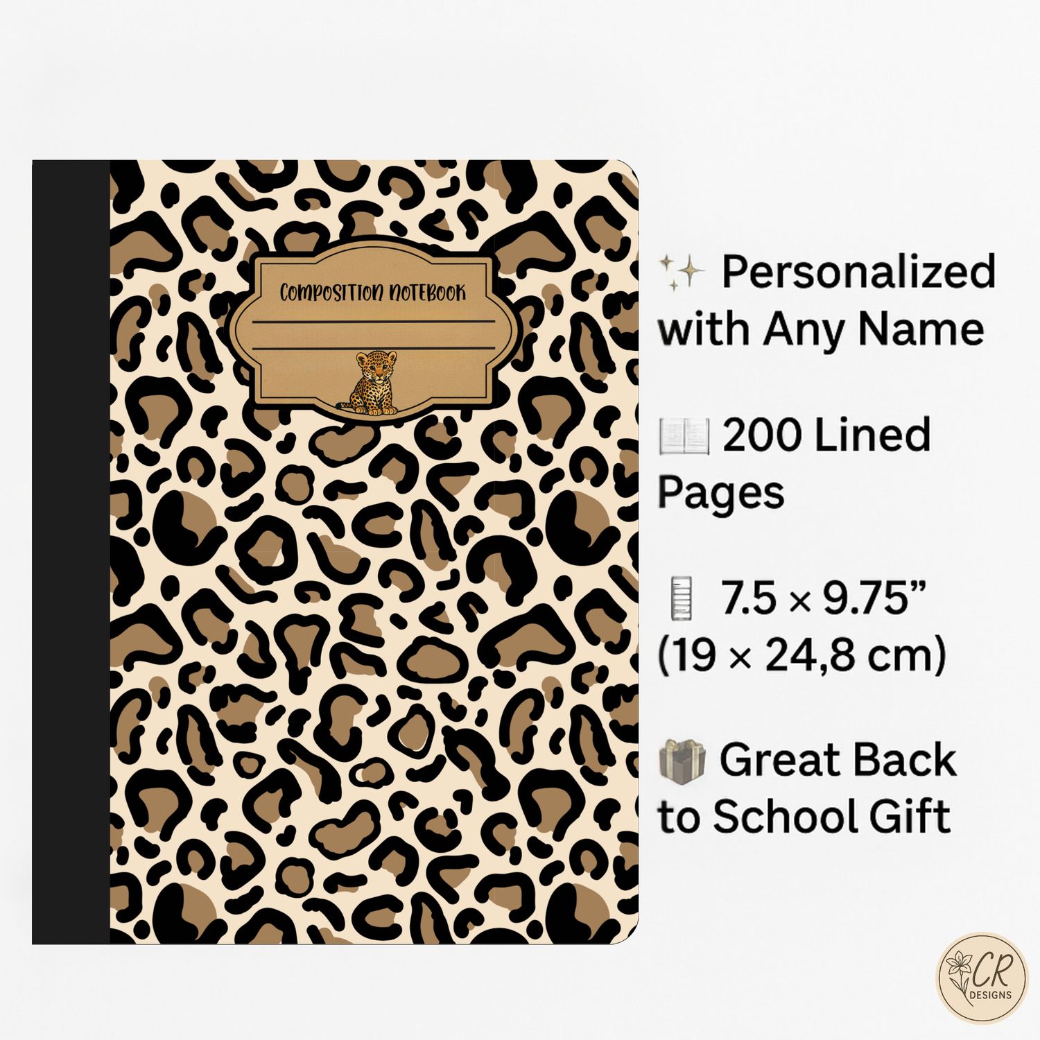 Leopard Print Composition Notebook