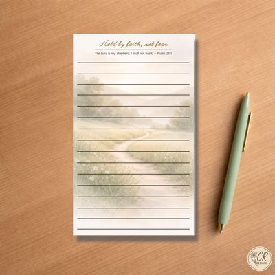Held by Faith Not Fear Notepad