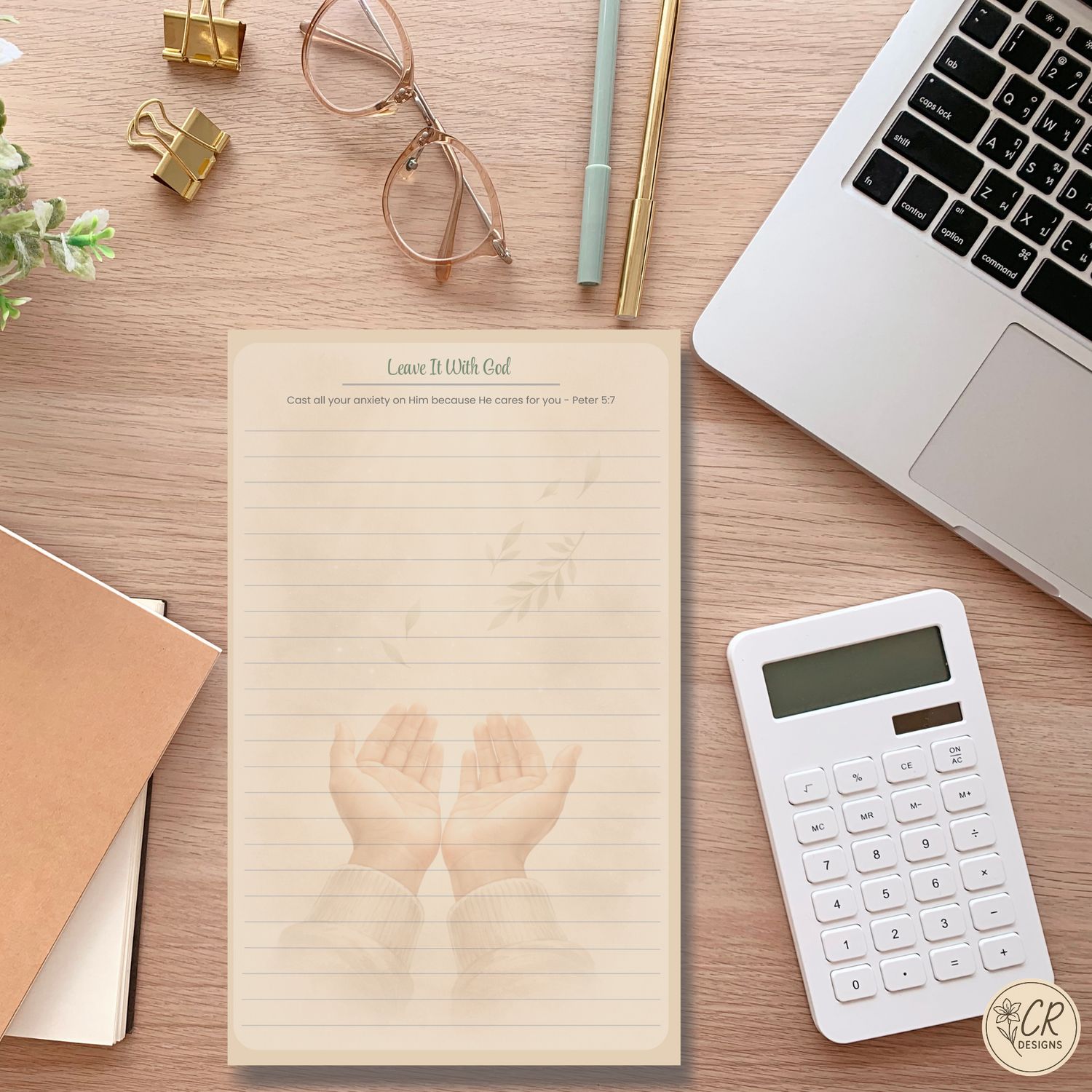 Leave It With God Christian Notepad