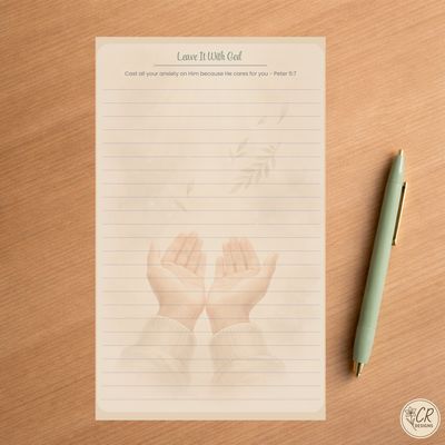 Leave It With God Religious Notepad
