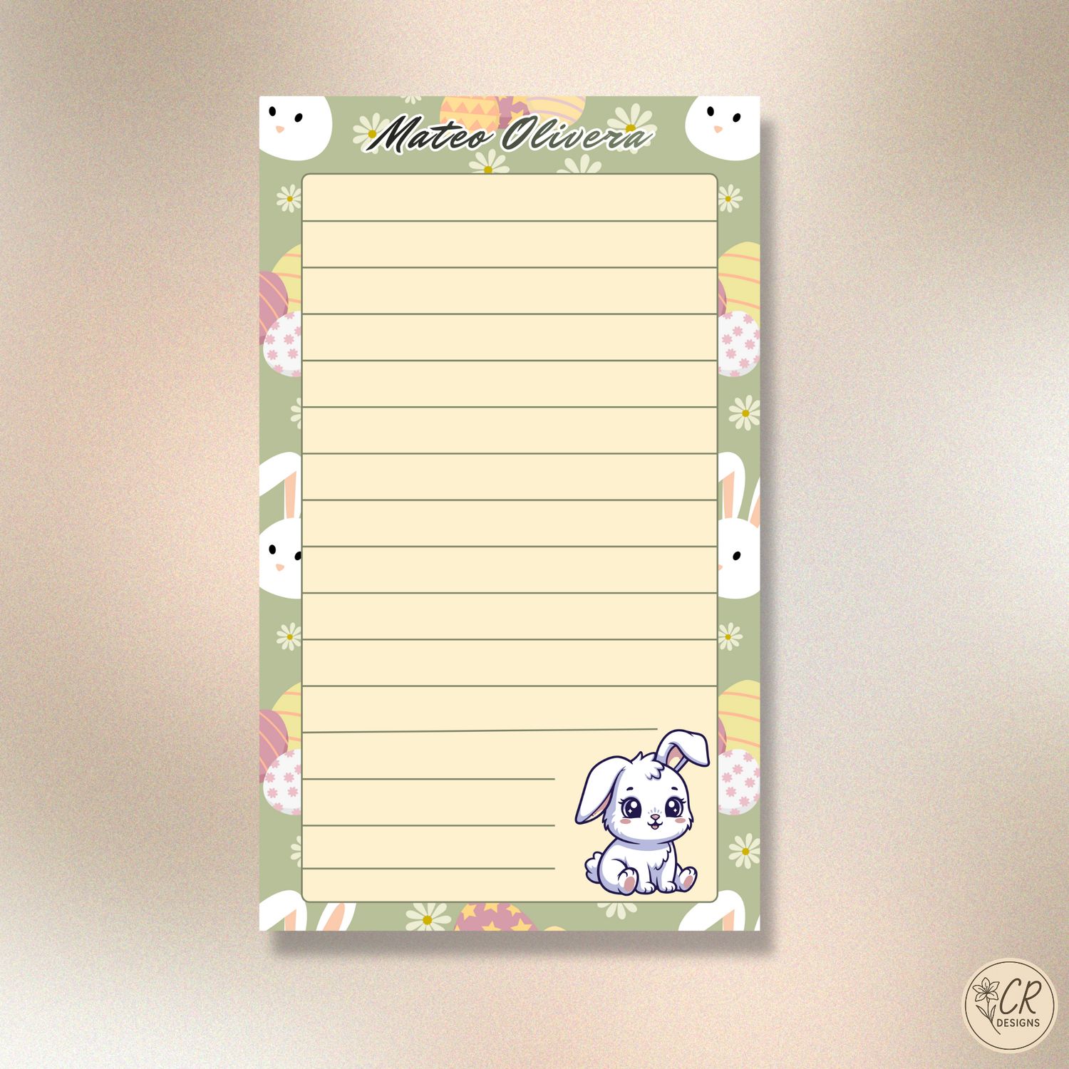 Easter Bunny Notepad