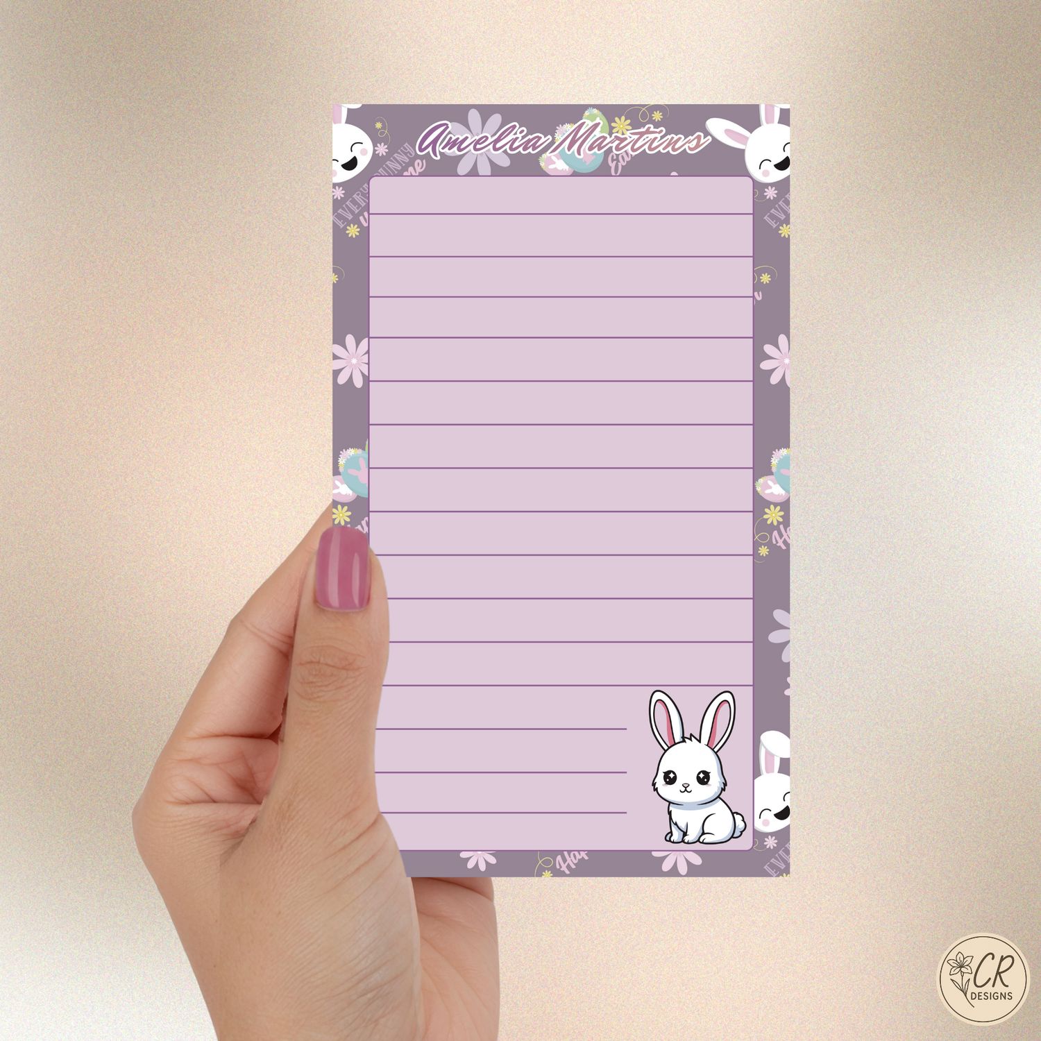 Easter Bunny Notepad