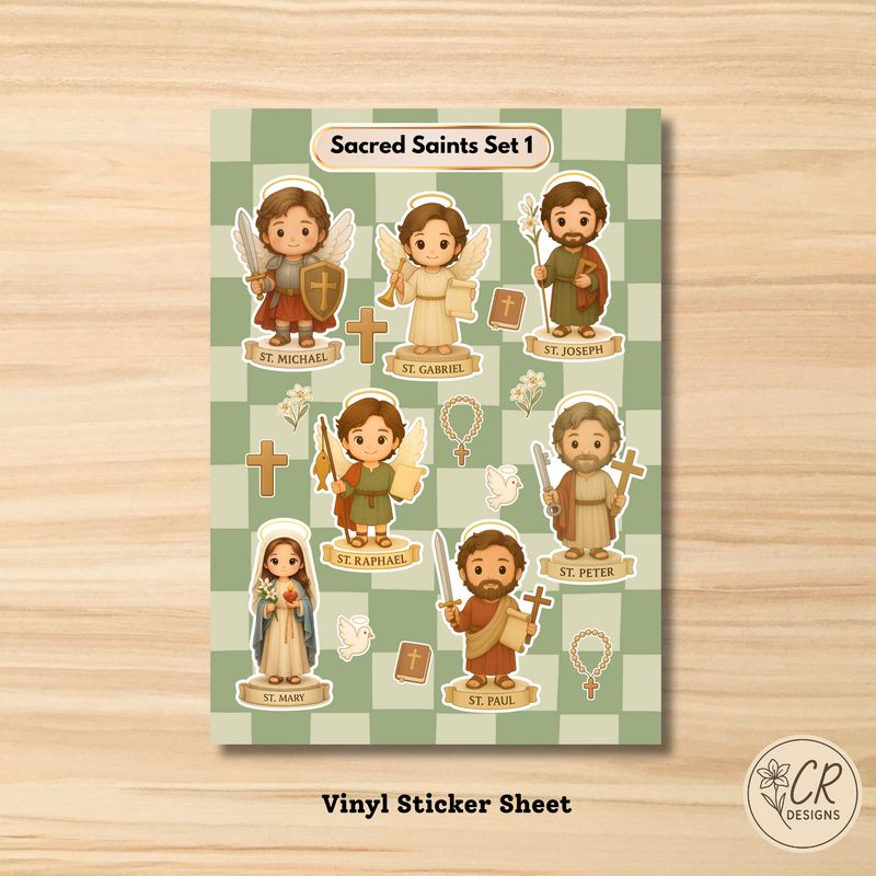 Sacred Saint Sticker Sheet (set 1)