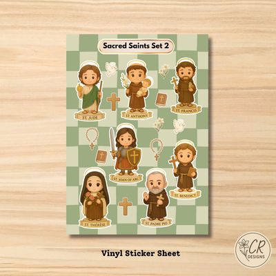Sacred Saint Sticker Sheet (set 2)