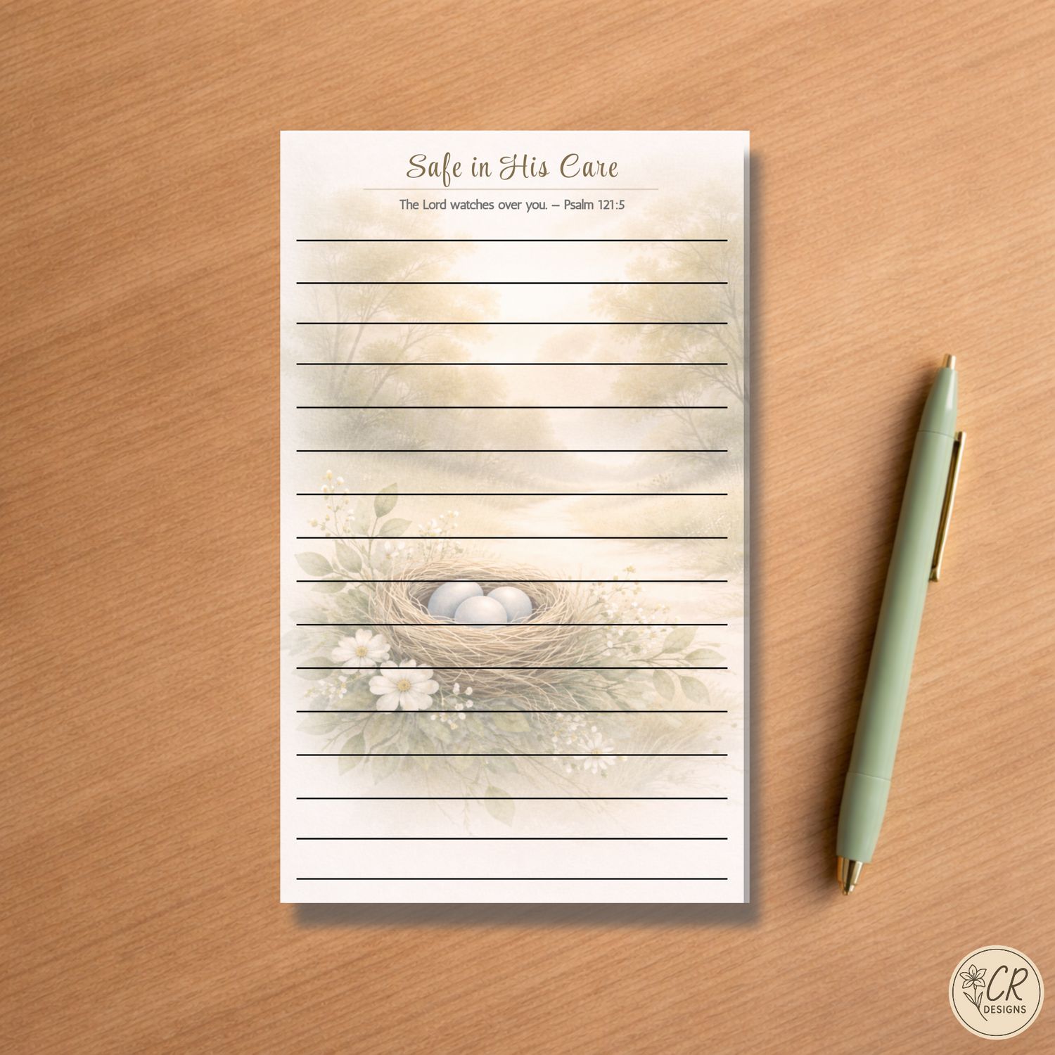 Safe in His Care Notepad