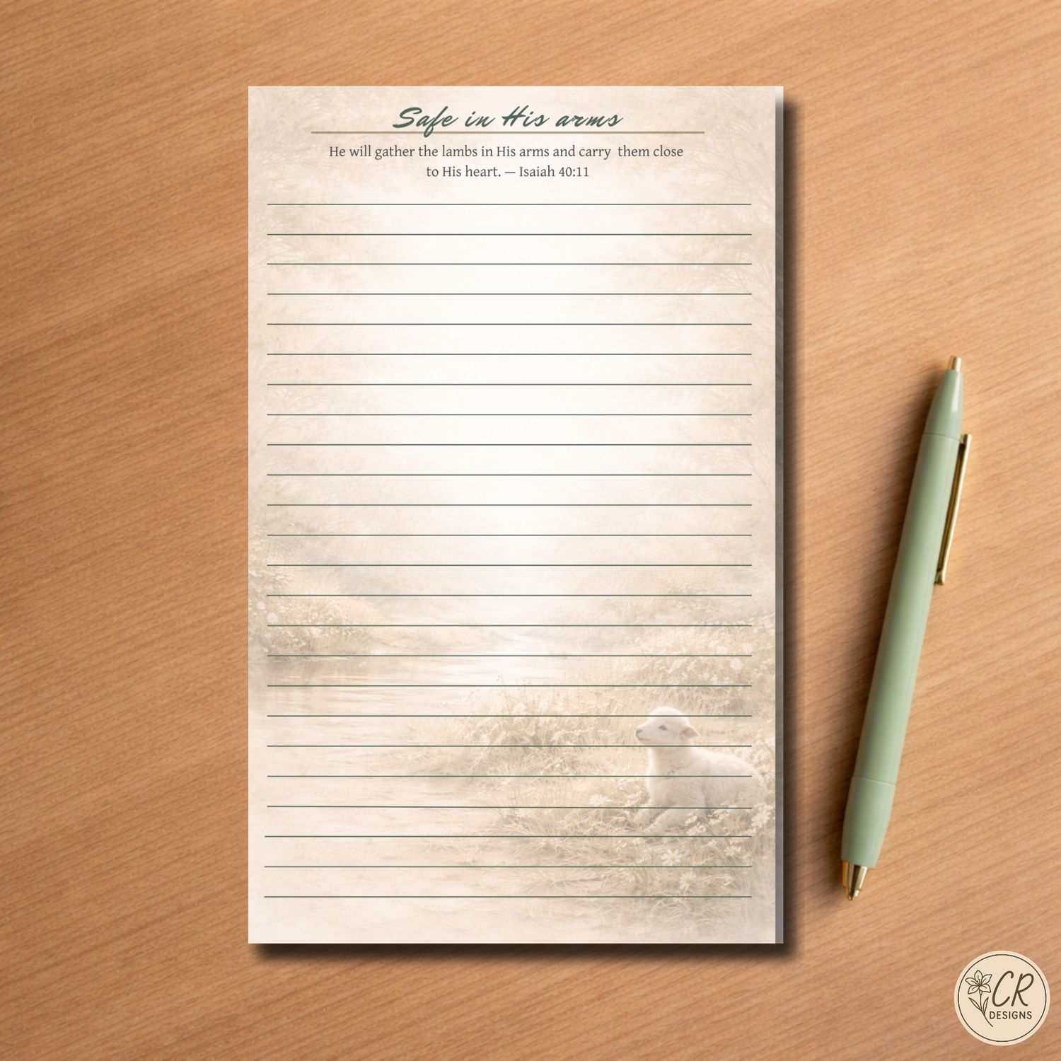 Safe in His arms Notepad