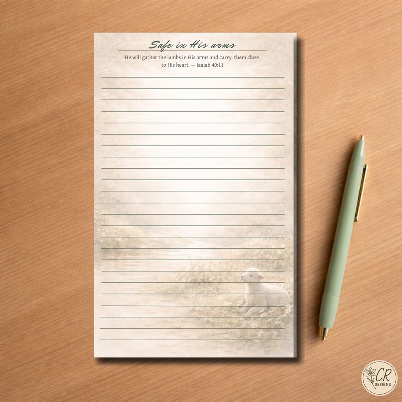 Safe in His arms Notepad