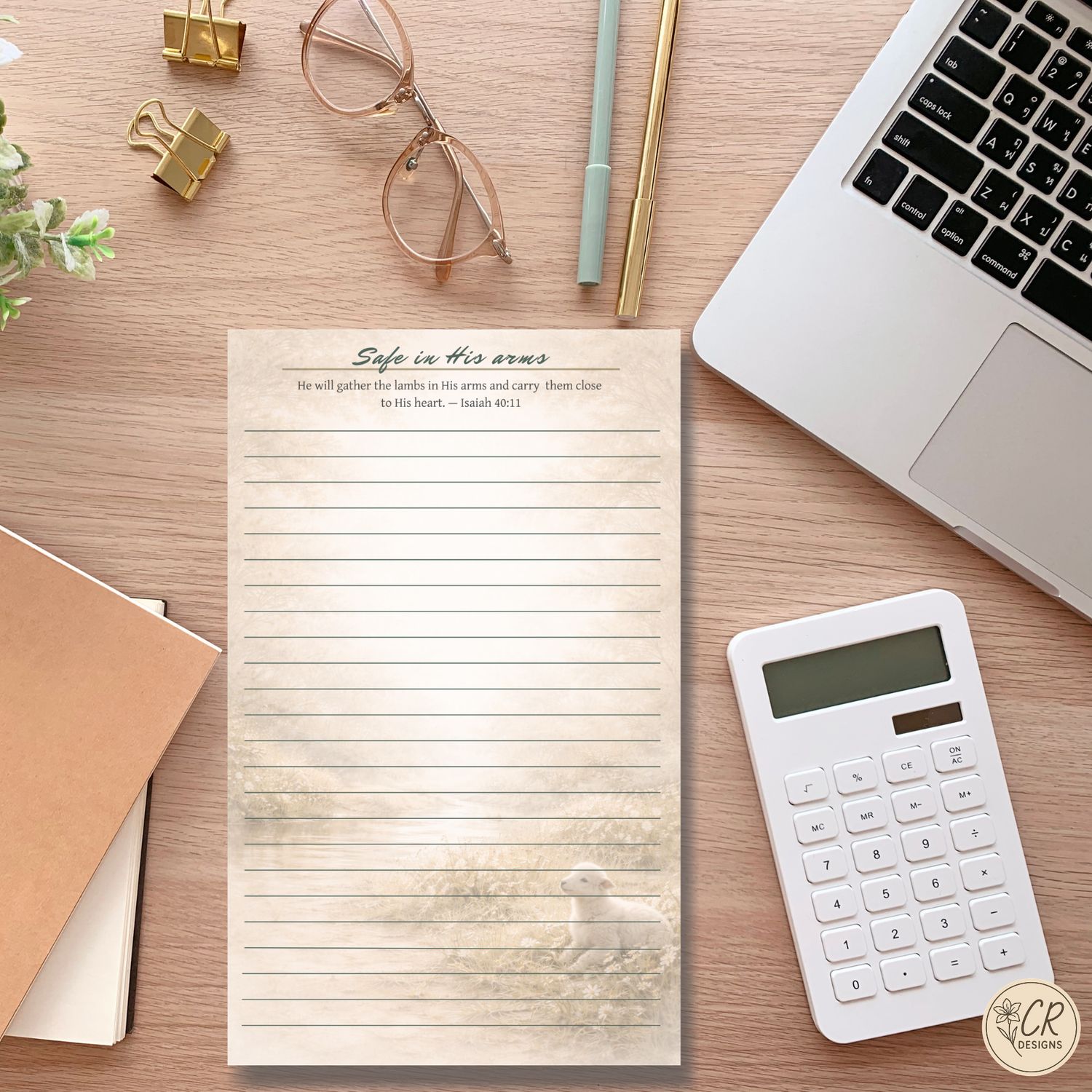 Safe in His arms Notepad