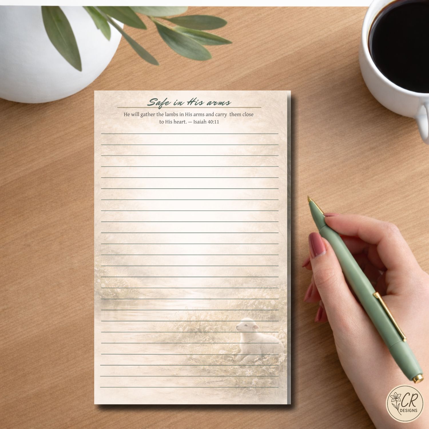 Safe in His arms Notepad