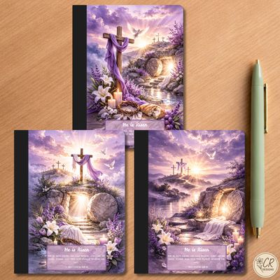 He Is Risen Christian Composition Notebook Lined Journal