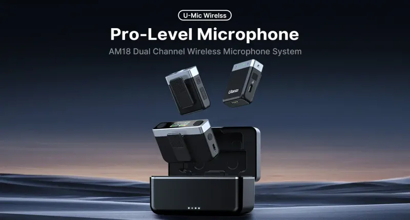 Ulanzi U-Mic AM18 Wireless Lavalier Microphone System A018GBB2