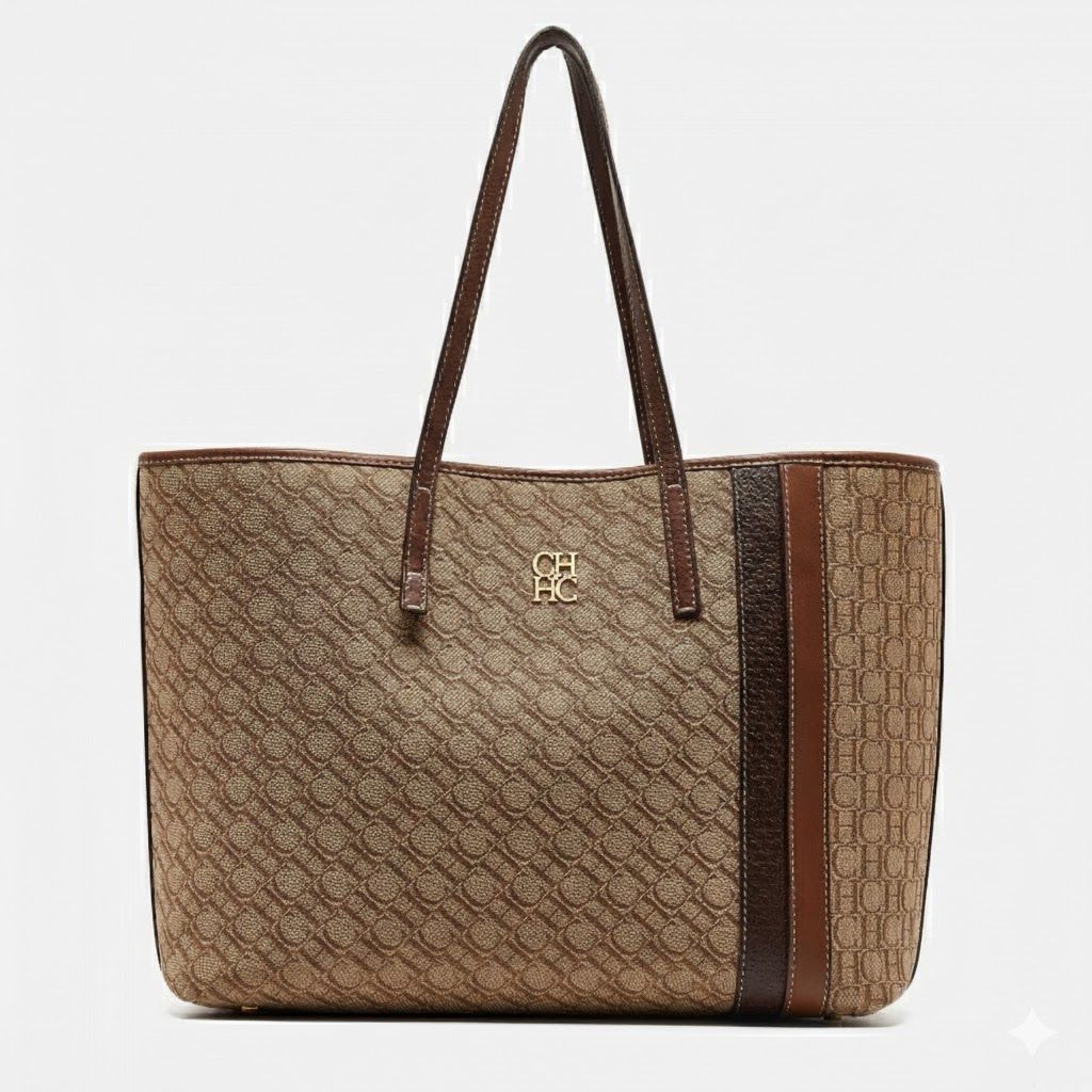 CH  Brown/Beige Monogram Canvas