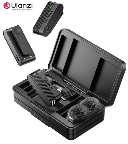 Ulanzi A100 Wireless Lavalier Microphone Lapel Mic for Camera and Phone