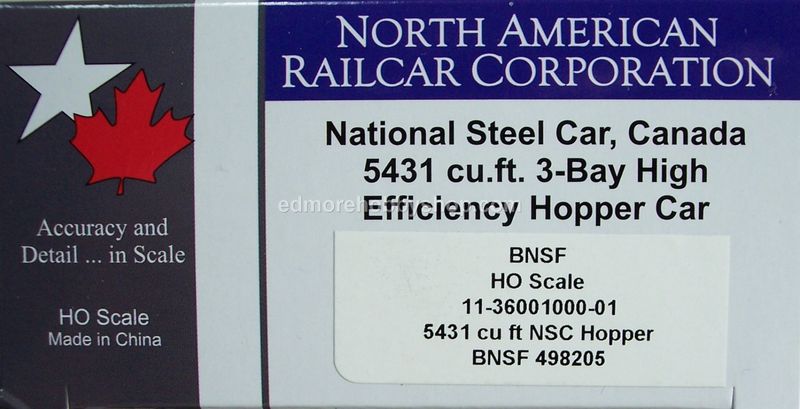 HO BNSF HIGH EFFICIENCY HOPPER RD#