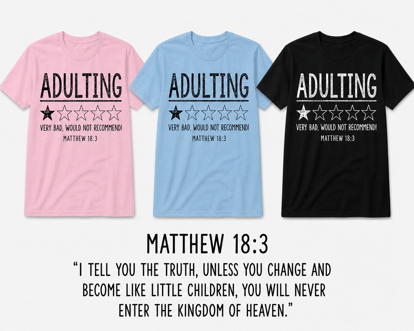 Adulting Sermon Tee 50/50 Gildan