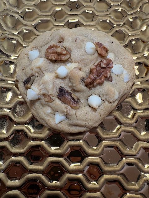 Nutty Walnut White Chocolate Chip Cookie With Delicious White Cream Filling