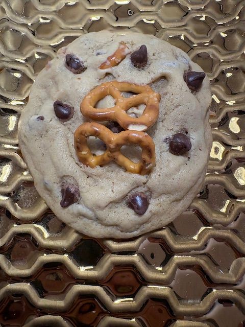 Salty Pretzel Chocolate Chip Cookie with Nutella Filling
