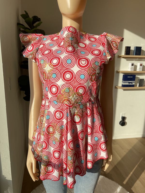 Top short sleeve  peplum top