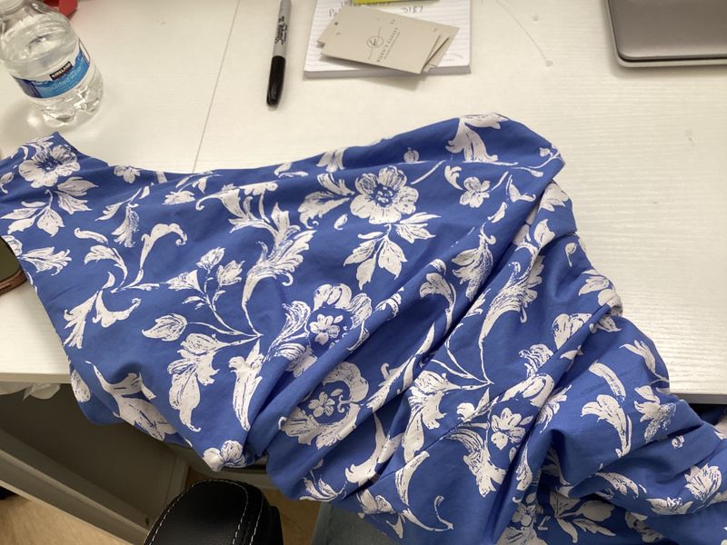 Bijou’s blue floral dress