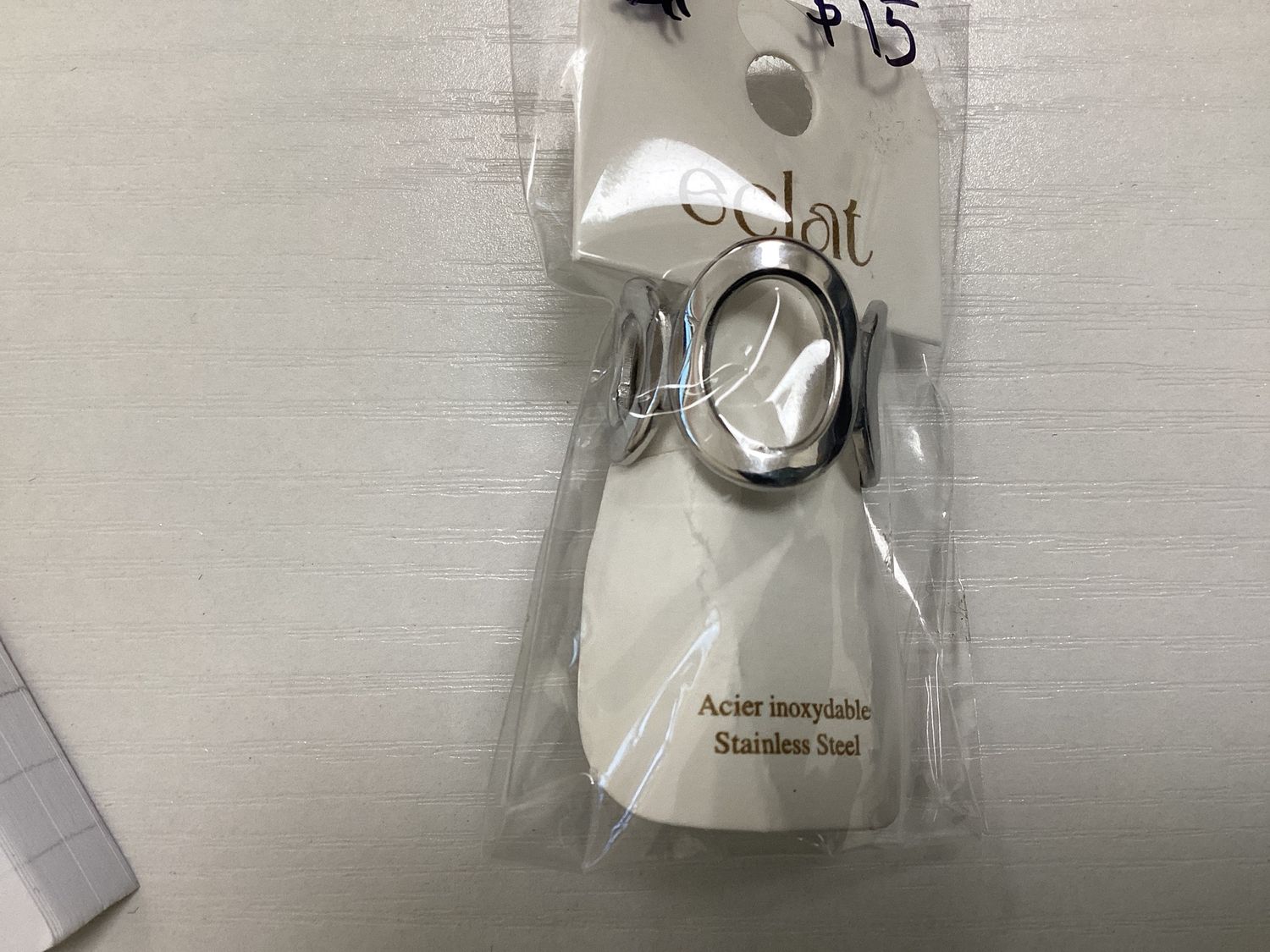 Silver multi oval ring