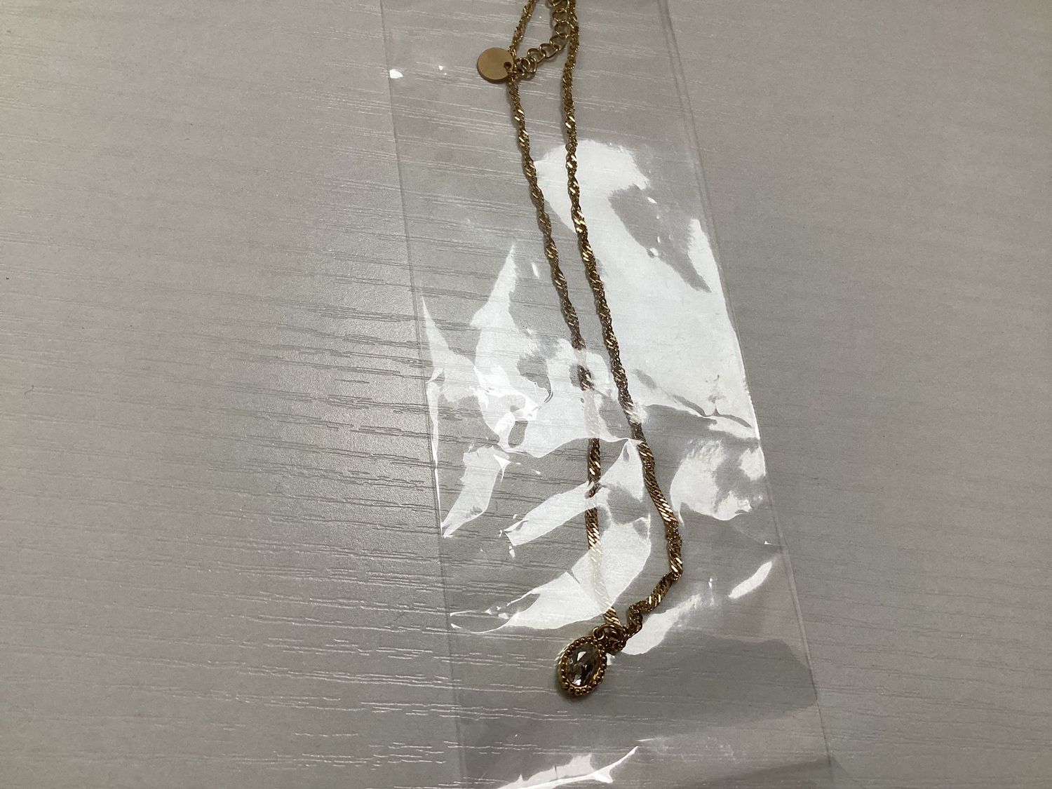 Mini crystal pendant necklace