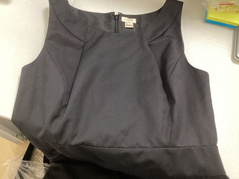 J.Crew black midi dress