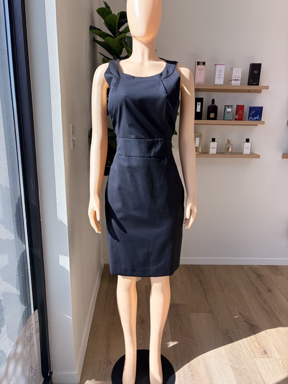 J.Crew black midi dress