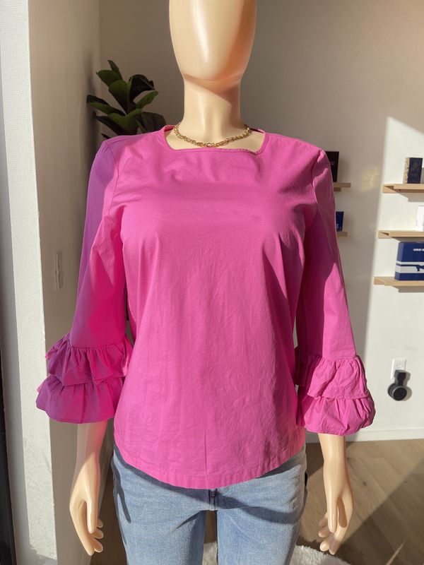 long sleeve cotton blouse
