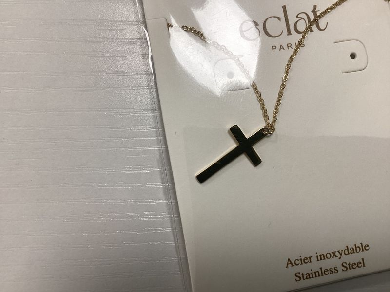 Gold cross necklace