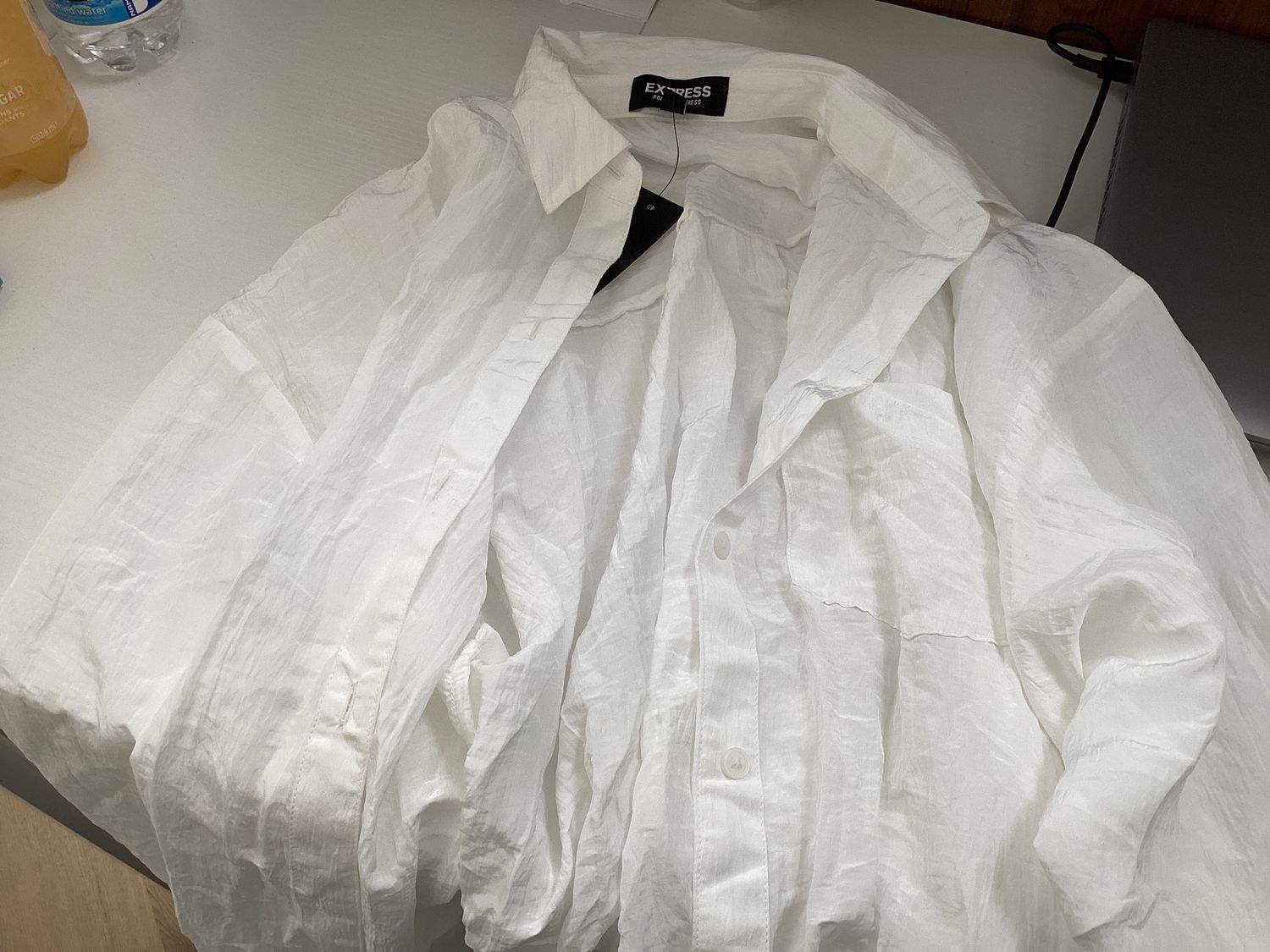 Express white bottom up dress