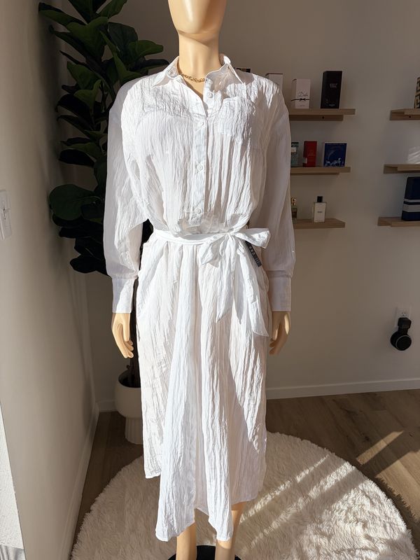 Express white bottom up dress