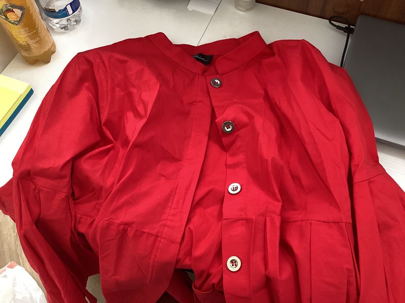 Aqua red shirt