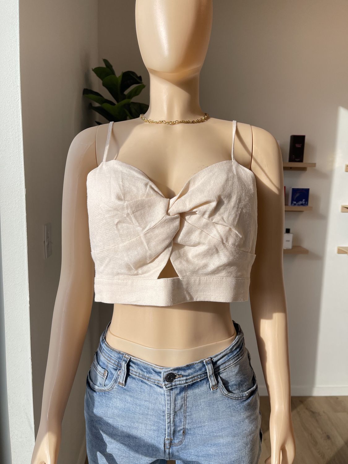 slim sleeve crop top