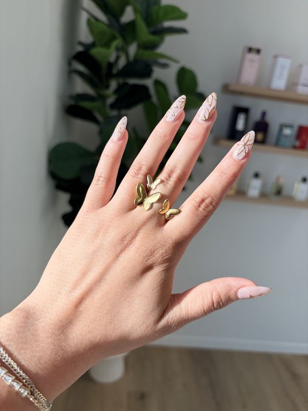 Three Butterflies Ring