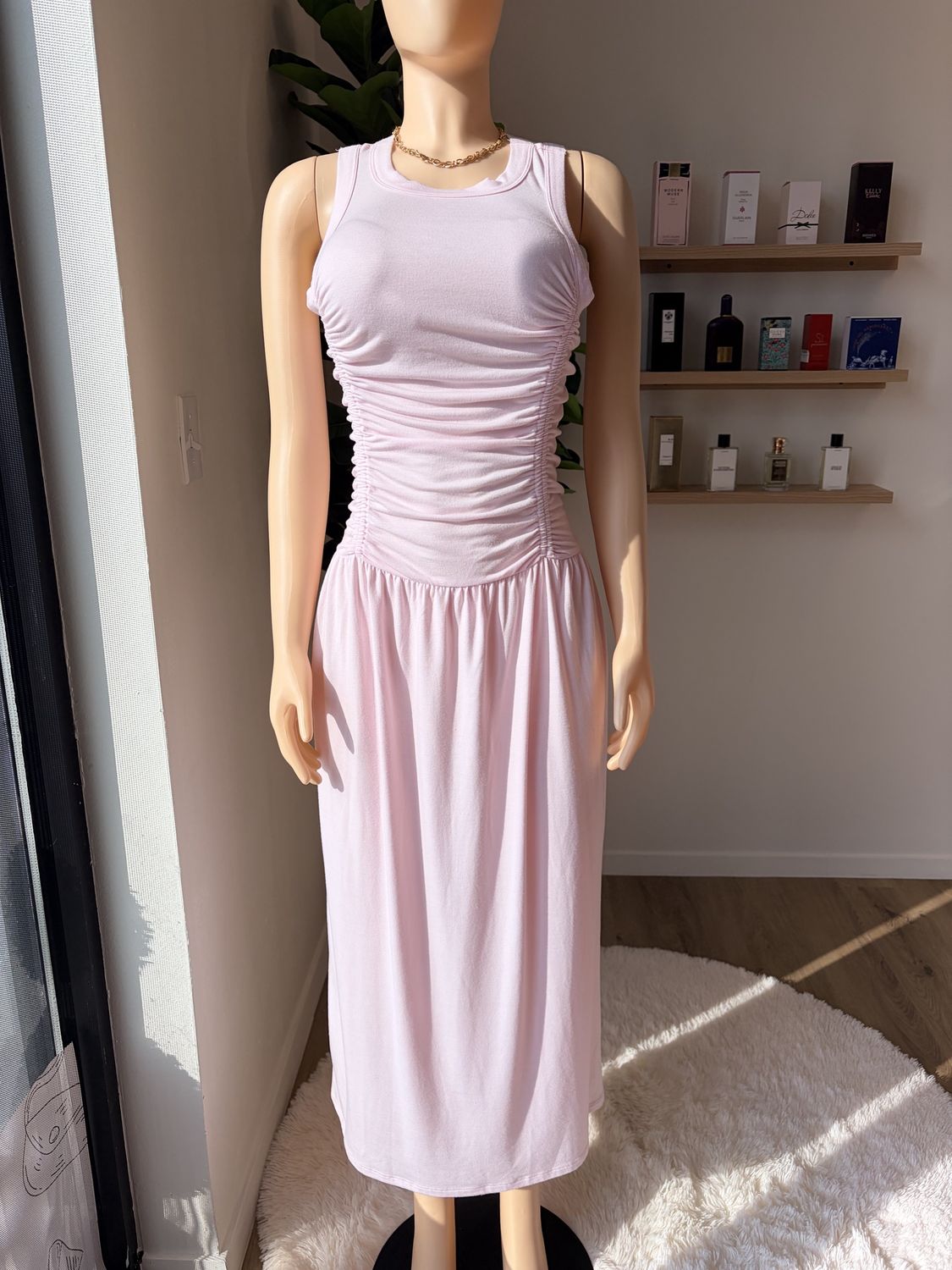 sleeveless cotton maxi dress