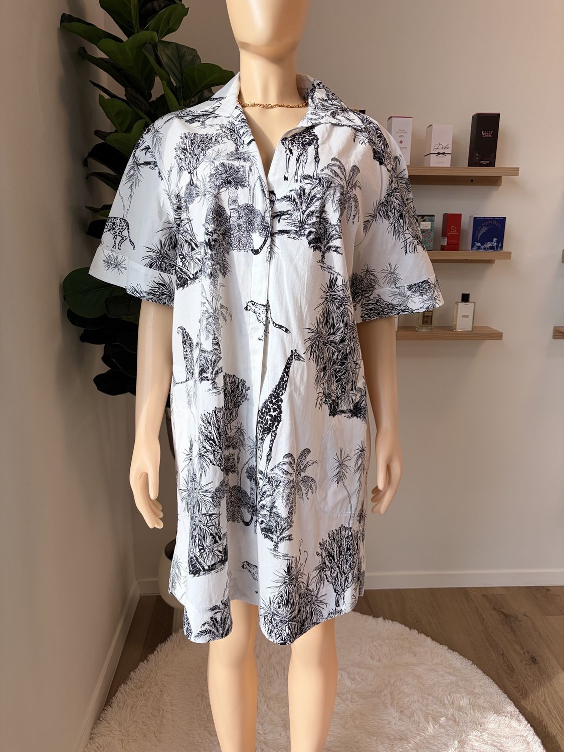 Finley Palm Print Dress