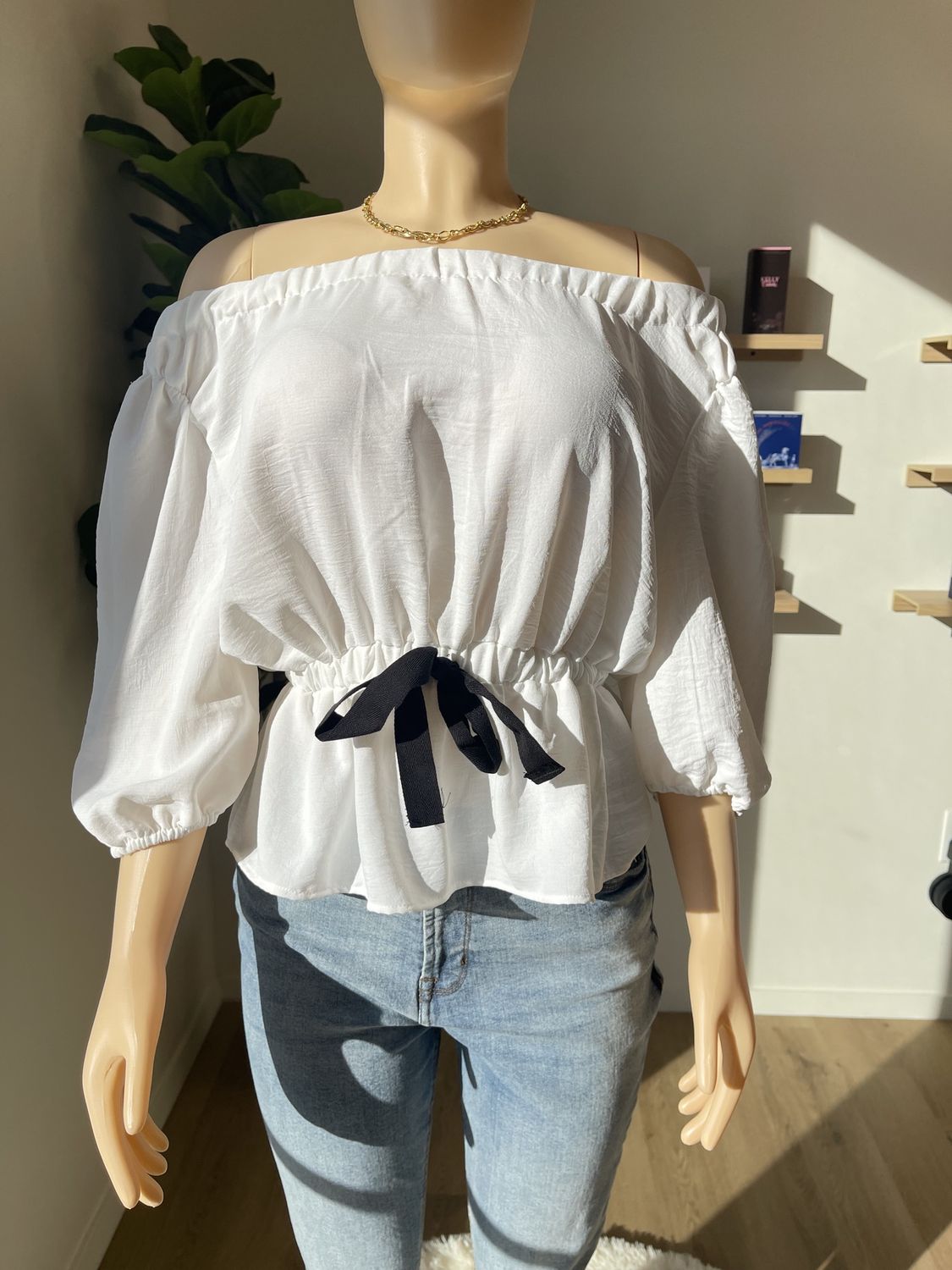 long sleeve white Nylon shirt