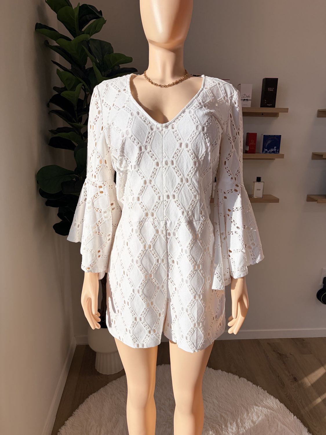 long sleeve mini romper