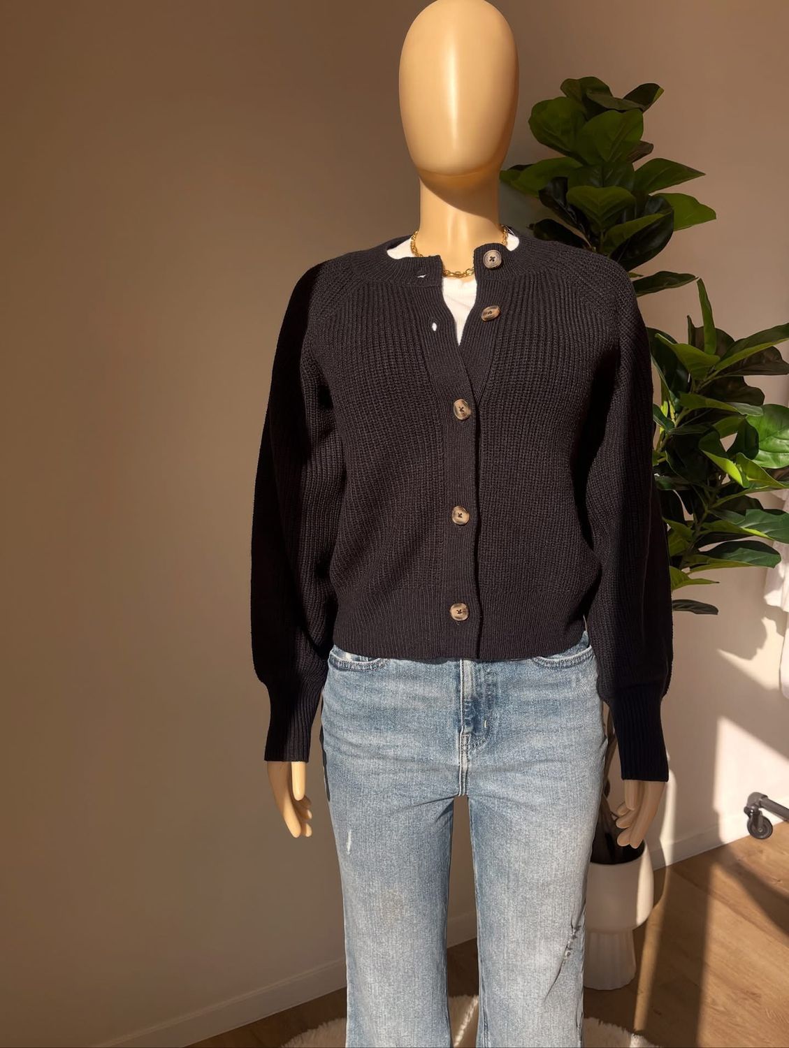 Knitted Black Cardigan