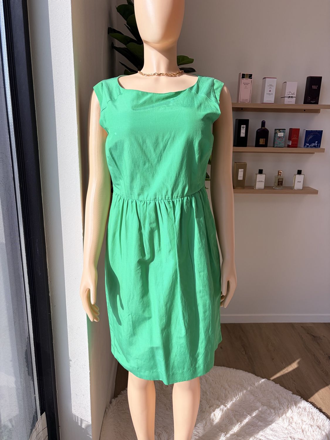 short sleeve midi dress Pocket on the side