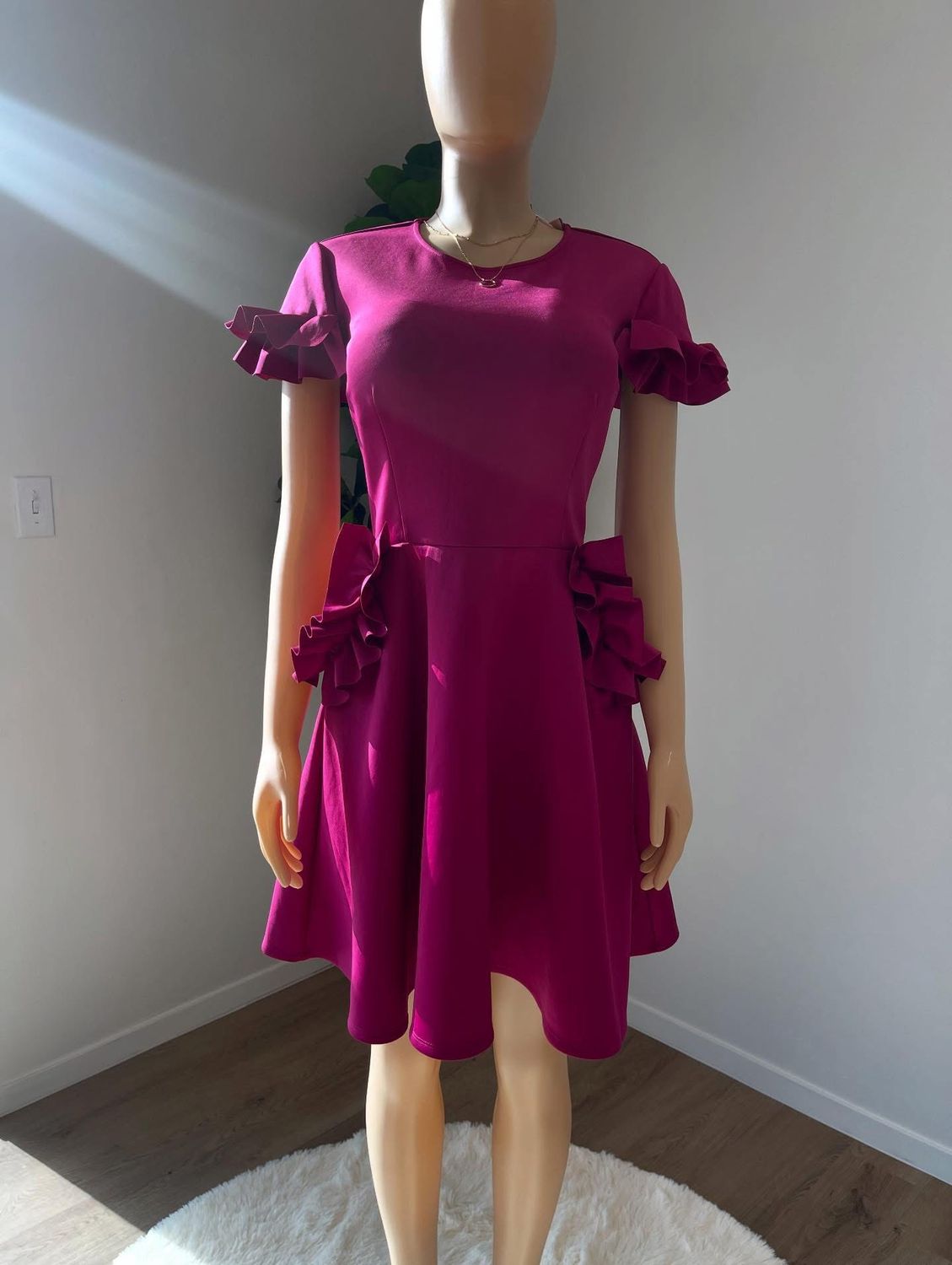 short sleeve Aline mini dress