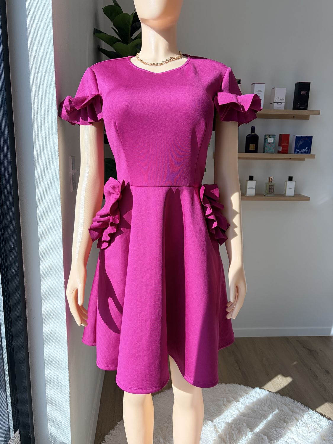 short sleeve Aline mini dress